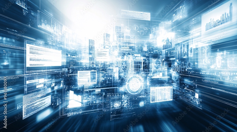 Poster abstract background About Engineering Computer