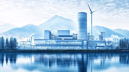 Industrial factory, technology, innovation, future, digital transformation.