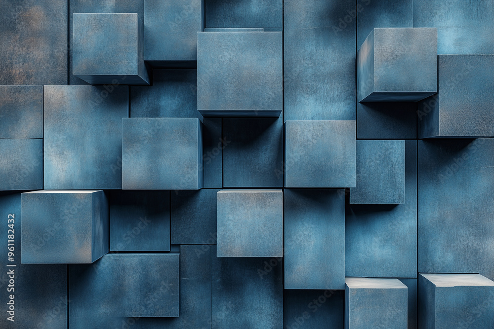 Fototapete the image is a close up of a stack of wooden blocks. the blocks are arranged in a way that creates a