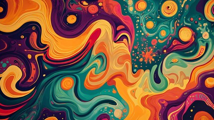 Abstract colorful swirling pattern with vibrant hues.