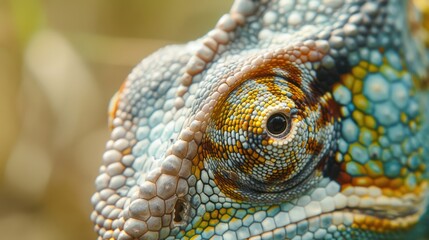 Fototapeta premium Close-up of a Chameleon's Eye