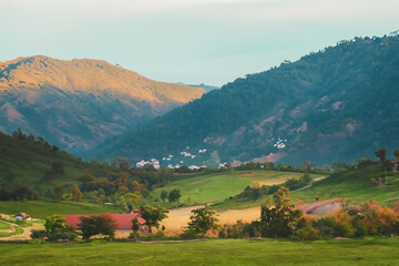 Obraz premium Cozy Landscape Background