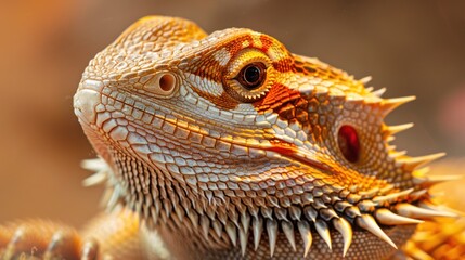 Close-up Portrait of a Bearded Dragon