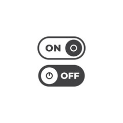 turn on and off app icon vector illustration template
