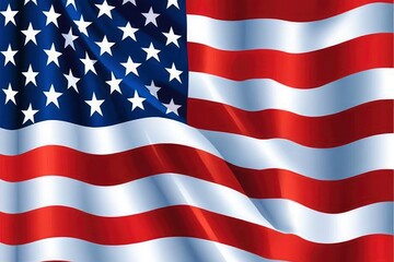 Fototapeta premium US American flag. For USA Memorial day, Veteran's day, Labor day, or 4th of July celebration with generative ai