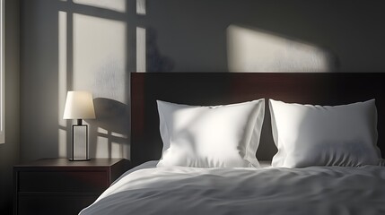 Cozy and Tranquil Bedroom with Minimalist Design and Soft Lighting