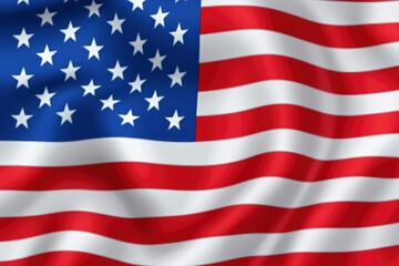 Naklejka premium US American flag. For USA Memorial day, Veteran's day, Labor day, or 4th of July celebration with generative ai