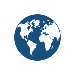 Earth globe world map icon design, Earth globe world logo, World sphere design, Planet continent earth world globe ocean and universe theme Vector illustration.