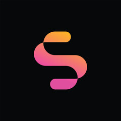 Letter S  Logo Design illustration. S Tech Digital Logo Design template