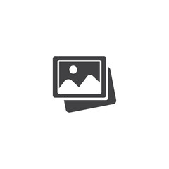 Photo icon vector illustration template