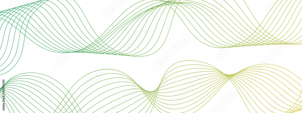 Aufkleber Luxury abstract geometric background design with white line pattern. Wavy Creative line art, Undulate gray wave swirl line. Futuristic energy sound waves technology curve flow wave lines