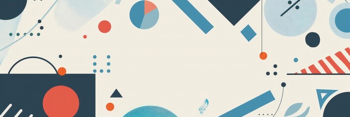 Fototapeta premium minimalistic abstract geometric light banner