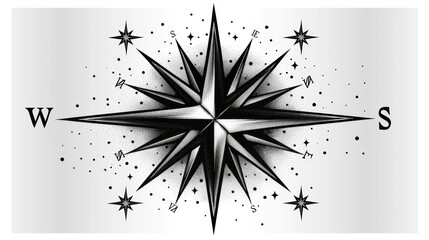 compass rose and compass