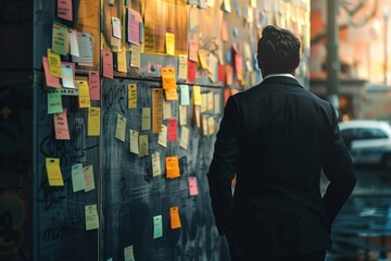 Corporate leader planning the next steps in a cryptocurrency project