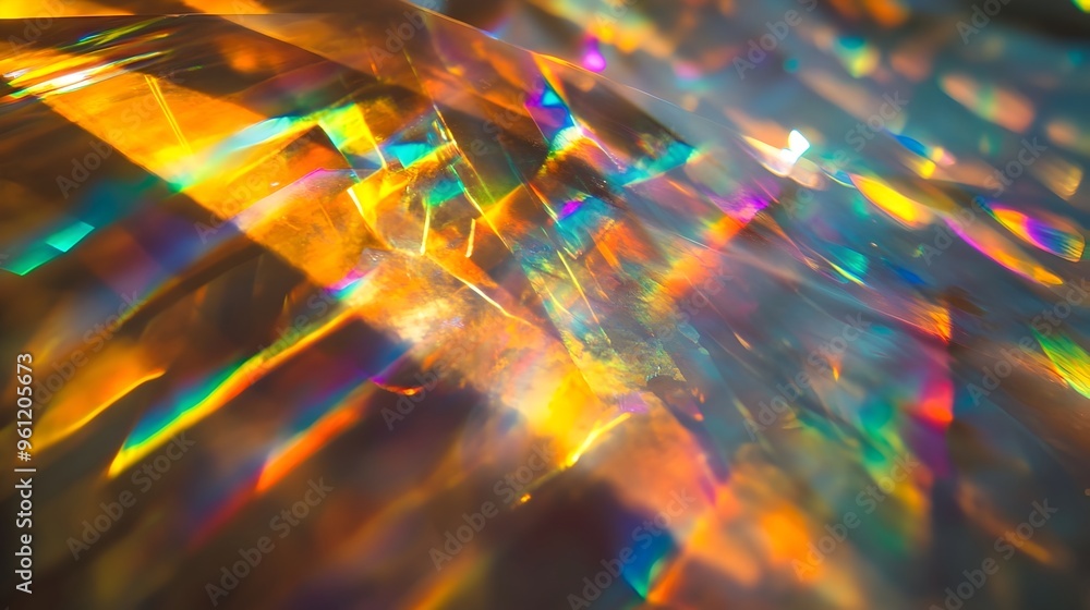 Aufkleber holographic surface reflecting captivating rainbow like patterns under direct light mesmerizing digi