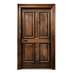 Elegant wooden door with intricate design and classic finish