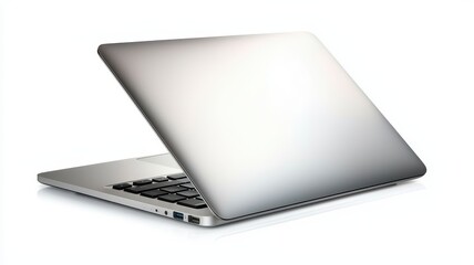 Sleek, modern laptop with a metallic finish, perfect for showcasing technology, productivity, and innovation in your projects.