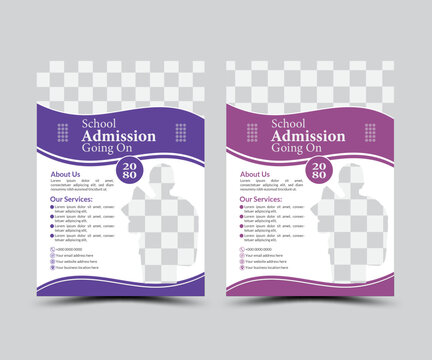 School admission flyer design template