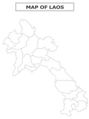 Fototapeta premium Geography politics map of countries. Map of country with capital, province or state capital, major cities and town.