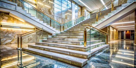 abstract marble staircase reflection