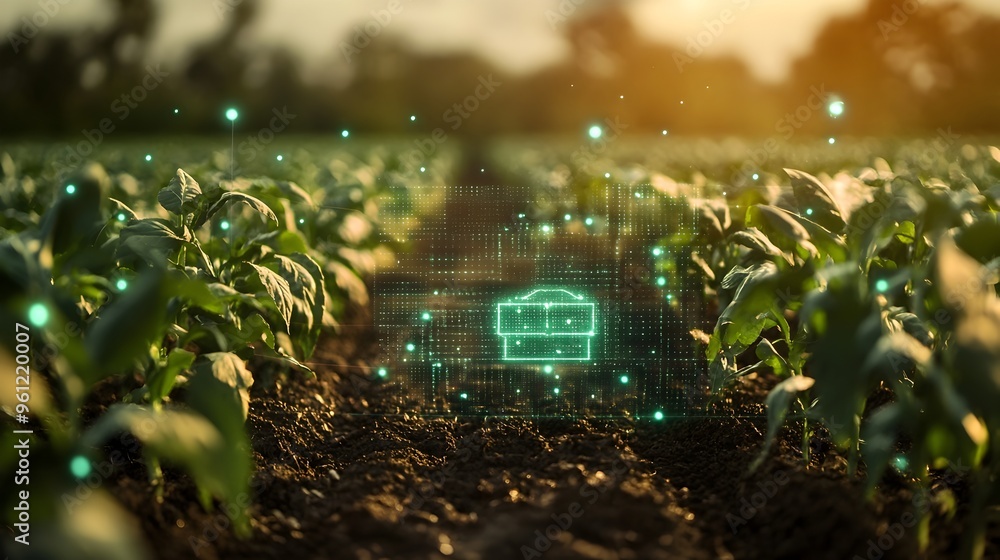 Poster holographic for advanced crop monitoring and harvesting optimization leveraging digital technologies