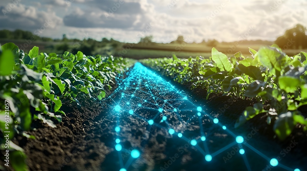 Aufkleber holographic display showcasing an advanced integrated pest management system designed to optimize mo