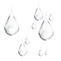 drop of water, droplet, or droplets on a transparent background PNG
