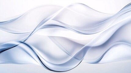 Abstract Blue and White Fluid Wave Background.