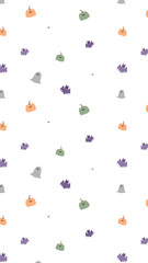 16:9 ハロウィンなおばけかぼちゃコウモリパターン壁紙⭐︎PNG