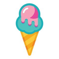 Ice cream white background
