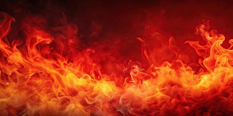 Abstract red background with smoke and fire leading lines
