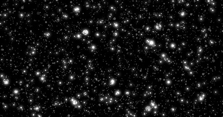 Sparkling stars shining blinking brightly in space dark bg 4K. Glimmering twinkling stars celestial constellation flying camera animation.Flickering starfield spaceship scene motion clip. Starry night