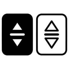 elevator button icon, vector illustration