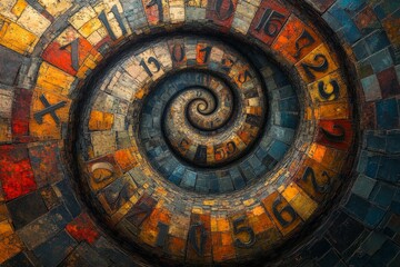 Fototapeta premium The Infinite Spiral, Clock