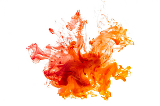 Fiery red and orange spell burst, visualizing a wizard’s fiery attack, dramatically on white background.