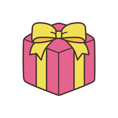 黄色いリボンのプレゼント