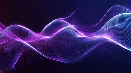 Naklejka premium Abstract Neon Wave