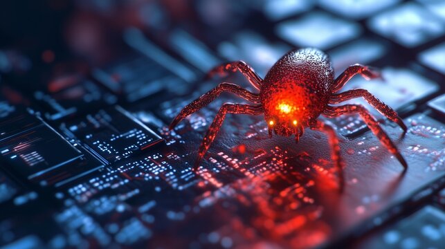 warning virus detected computer bug software bug