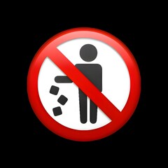 No Littering Sign Emoji
