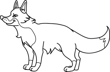 Fox Coloring Page For Kids
