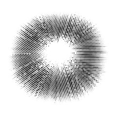 Black wavy halftone on white background vector