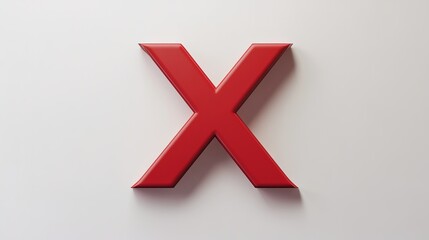 Obraz premium The 3D glyph of the letter 