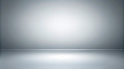 Abstract white and gray gradient background resembling a wide-angle view