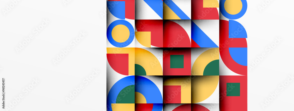 Aufkleber modern geometrical abstract background - circles. business or technology presentation design