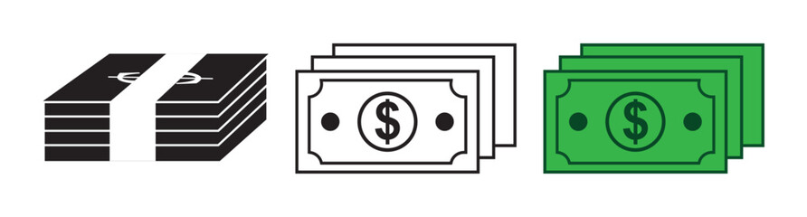 Internet money icons pack in checkerboard background. Internet flat icon symbol for applications.