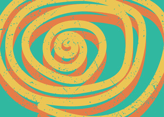 Abstract Spiral Retro Background. Circular Background.