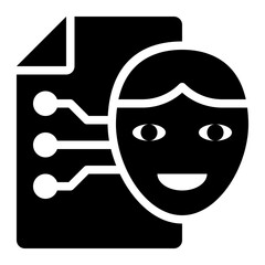 knowledge, artificial intelligence, information system, data science, data scientist, data analyst solid or glyph icon