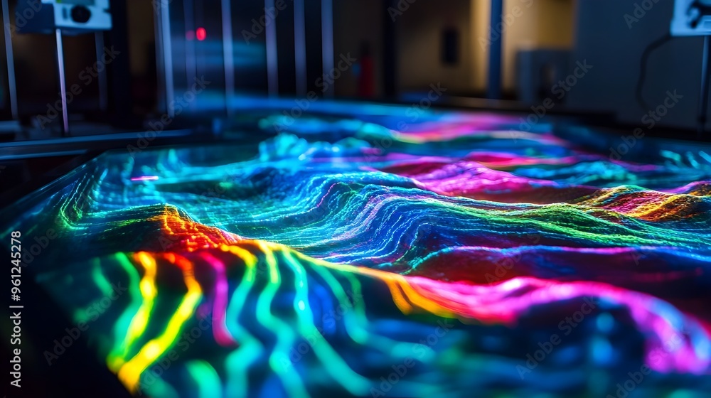 Poster holographic 3d visualization showcasing the use of advanced geophysical techniques for comprehensive