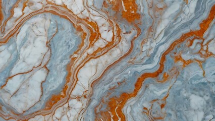 Seamless pattern marble stone abstract background, brown, blue and white random lines on the surface of textured stone