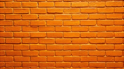Obraz premium Orange painted brick wall texture background for interior design projects